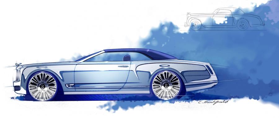  Bentley Mulsanne Convertible Concept Sketches 2012 года  (фото 2 из 4)